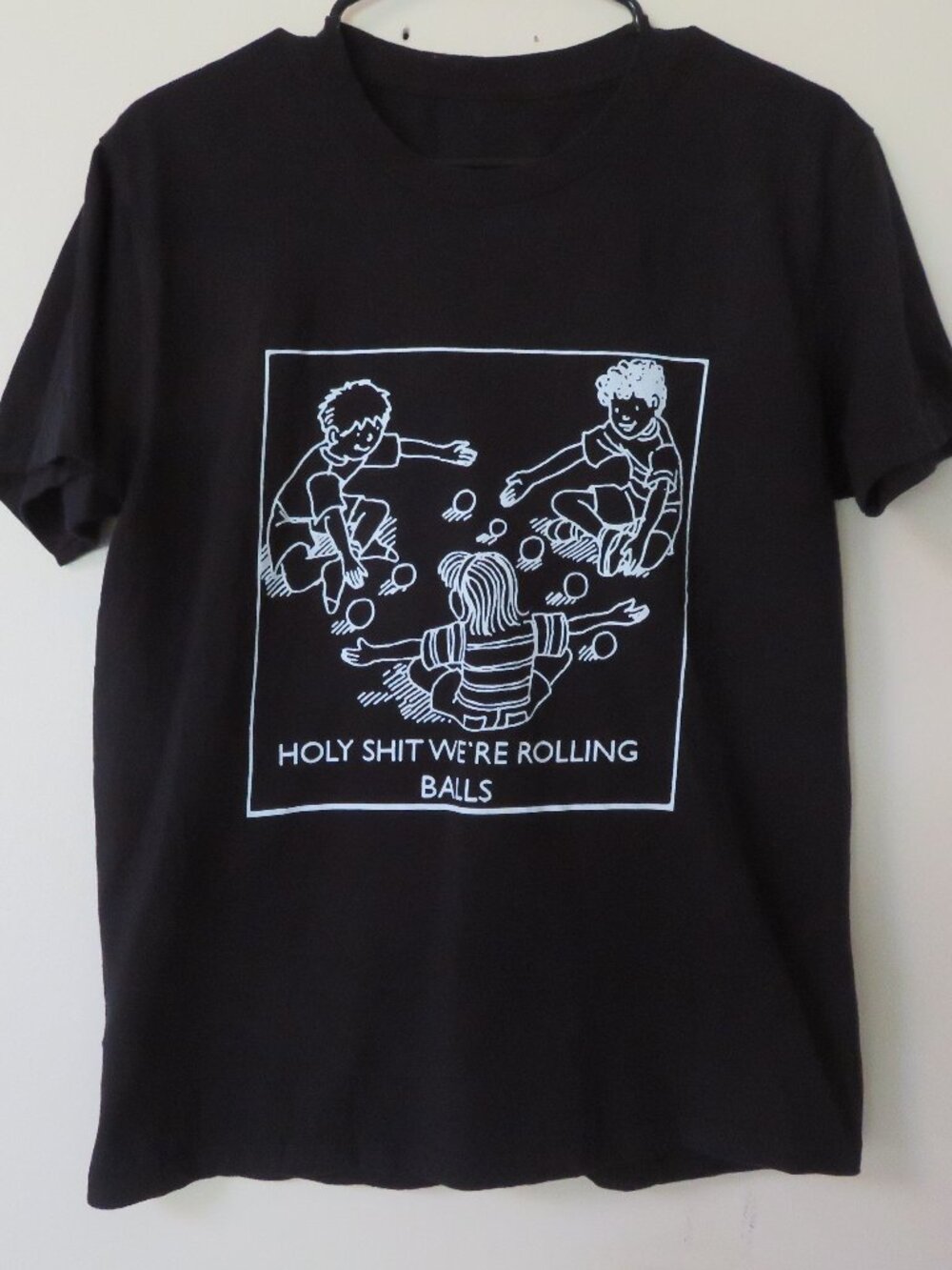 Rolling Balls Rave/Festival Funny Graphic Tshirt size Medium